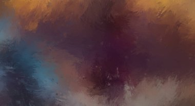 Canlı fırça darbeleriyle boyanmış. Renkli desenli resim. Fırçalanmış duvar kağıdını boya.