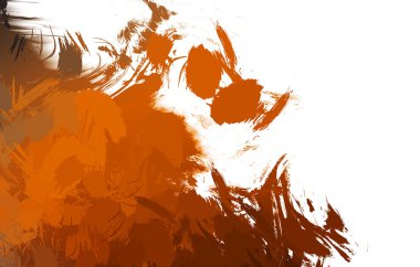 Duvar sanatı Eşsiz ve yaratıcı illüstrasyon. Fırça darbesi ile boyanmış. Renkli fırça darbelerinin soyut arkaplanı. Fırçalanmış canlı duvar kâğıdı. Boyalı sanatsal yaratım.