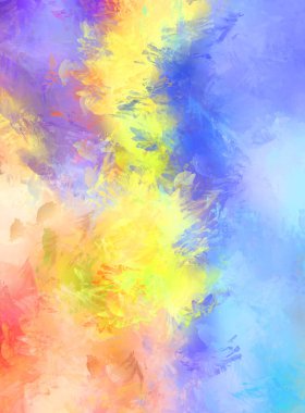 Sanatsal soyut arkaplan. Doku boyalı duvar kağıdı. Boya darbeleriyle yaratıcı bir illüstrasyon. Fırça desenli resim.