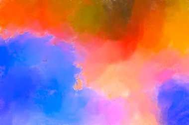 Suluboya fırça darbeleri. Modern sanat. Soyut doku. 2D çizim. Yüzeyde etkileyici el yapımı suluboya. Renkli bir fon. Çok renkli arkaplan. Çağdaş duvar sanatı. 