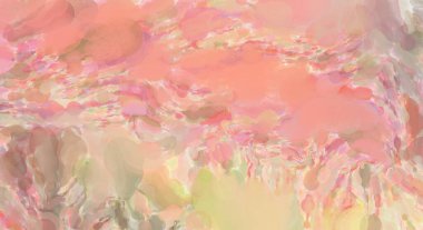 Pastel renklerde suluboya resim. Poster, duvar sanatı, afiş, kart, kitap kapağı ya da ambalaj için rahatlatıcı kompozisyonun yumuşak renkli çizimi. Modern fırça darbeleri resim.