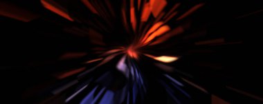 Işık parçacık izleri. Parlayan parçacıkları ve çizgileri olan ışık patlaması yıldızı. Güzel hareketli soyut ışın arkaplanı.