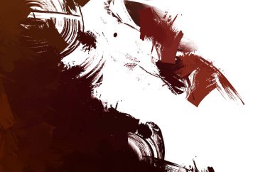 Duvar sanatı Eşsiz ve yaratıcı illüstrasyon. Fırça darbesi ile boyanmış. Renkli fırça darbelerinin soyut arkaplanı. Fırçalanmış canlı duvar kâğıdı. Boyalı sanatsal yaratım.