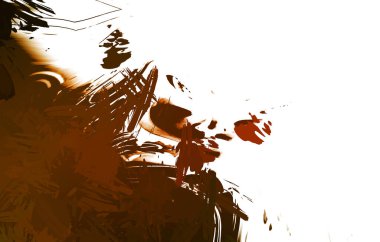 Duvar sanatı Eşsiz ve yaratıcı illüstrasyon. Fırça darbesi ile boyanmış. Renkli fırça darbelerinin soyut arkaplanı. Fırçalanmış canlı duvar kâğıdı. Boyalı sanatsal yaratım.