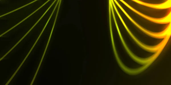 Neon colorful abstract design of light waves. Digital background with neon light glowing effect. Bright rays wallpaper.