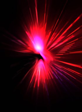 Fütürist mercek patlaması. Parlayan parçacıkları ve çizgileri olan ışık patlaması yıldızı. Güzel soyut ışın arkaplanı.