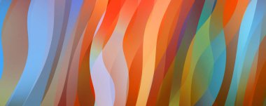 Soyut arkaplan. Renkli dalgalı tasarım duvar kağıdı. yaratıcı grafik 2D çizim. Dinamik şekilli modaya uygun sıvı örtüsü.