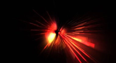 Fütürist mercek patlaması. Parlayan parçacıkları ve çizgileri olan ışık patlaması yıldızı. Güzel soyut ışın arkaplanı.