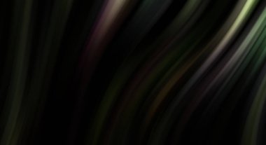 Siyah arka planda renkli düz çizgiler. Sıvı ve sıvı renkli dalgalar karanlıkta akıyor. Duvar kağıdı, afiş, arkaplan, kart, kitap, kapak, poster, afiş, broşür