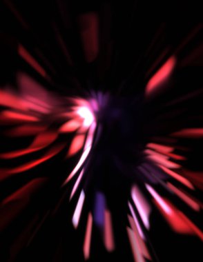 Işık parçacık izleri. Parlayan parçacıkları ve çizgileri olan ışık patlaması yıldızı. Güzel hareketli soyut ışın arkaplanı.