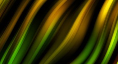 Siyah arka planda renkli düz çizgiler. Sıvı ve sıvı renkli dalgalar karanlıkta akıyor. Duvar kağıdı, afiş, arkaplan, kart, kitap, kapak, poster, afiş, broşür