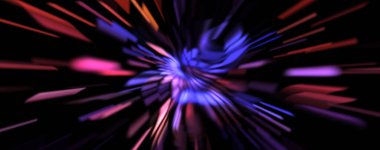 Işık parçacık izleri. Parlayan parçacıkları ve çizgileri olan ışık patlaması yıldızı. Güzel hareketli soyut ışın arkaplanı.