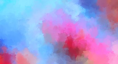 Yaratıcı soyut resim. Artistik fırça darbeleriyle donatılmış. Renkli ve canlı bir illüstrasyon. boyalı sanat.