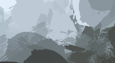 Fırça darbesi ile boyanmış. Sanatsal canlılık ve renkli duvar kâğıdı. Kaotik resim. Taranmış Boyalı Soyut Arkaplan. 