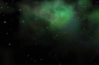 Galaksi uzayındaki yıldız alanı renkli nebula ile. Uzayın derinliklerinin bilim kurgu geçmişi. Ruhsal duvar kağıdı.