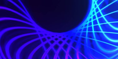 Işık dalgalarının neon renkli soyut tasarımı. Dijital arka plan ve neon ışığı parlama efekti. Parlak ışınlar duvar kağıdı.