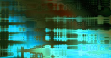 Soyut arkaplan. Yaşlanmış grunge dokusunda geometrik elementler. Farklı renk desenli grafiksel illüstrasyon.