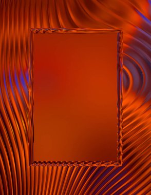 Soyut çerçeveli arkaplan. Renkli, canlı, dalgalı bir duvar kağıdı. Merkezi çerçeveli yaratıcı grafik 2d çizim. Dinamik şekilli modaya uygun sıvı örtüsü.