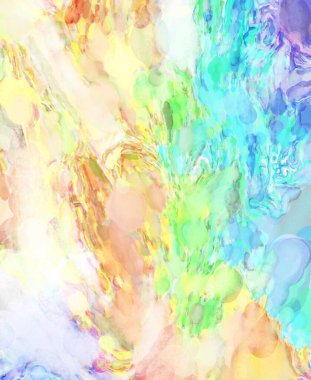 2D çizim. Sanatsal arkaplan resmi. Tablo üzerinde soyut resim. Çağdaş sanat. El yapımı resim. Renkli doku. Modern sanat eserleri. Yüzeyde suluboya fırça darbeleriyle boyama.