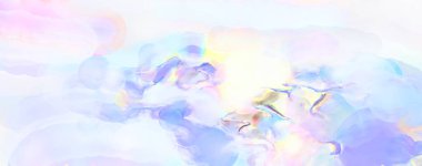 Poster, duvar sanatı, afiş, kart, kitap kapağı veya ambalaj için pastel renkli suluboya resim. Alkol mürekkebini andıran rahatlatıcı fırça darbelerinin modern resmi.