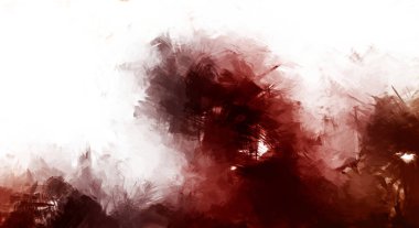 Canlı fırça darbeleriyle boyanmış. Renkli desenli resim. Fırçalanmış duvar kağıdını boya.