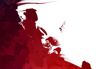 Duvar sanatı Eşsiz ve yaratıcı illüstrasyon. Fırça darbesi ile boyanmış. Renkli fırça darbelerinin soyut arkaplanı. Fırçalanmış canlı duvar kâğıdı. Boyalı sanatsal yaratım.