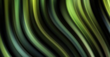 Siyah arka planda renkli düz çizgiler. Sıvı ve sıvı renkli dalgalar karanlıkta akıyor. Duvar kağıdı, afiş, arkaplan, kart, kitap, kapak, poster, afiş, broşür