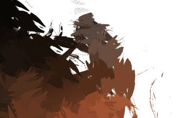 Duvar sanatı Eşsiz ve yaratıcı illüstrasyon. Fırça darbesi ile boyanmış. Renkli fırça darbelerinin soyut arkaplanı. Fırçalanmış canlı duvar kâğıdı. Boyalı sanatsal yaratım.