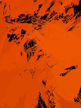 Vahşi fırça darbeleriyle yaratıcı soyut resim. Artistik fırça darbeleriyle donatılmış. Renkli ve canlı bir tasvir. Boyalı sanat.