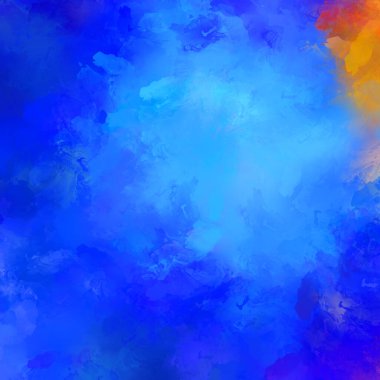 Canlı fırça darbeleriyle boyanmış. Renkli desenli resim. Fırçalanmış duvar kağıdını boya.