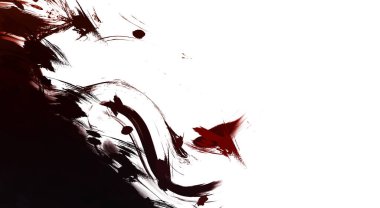 Taranmış Boyalı Soyut Arkaplan. Vahşi kaotik fırça darbeleri. Boya darbeleri. 2D İllüstrasyon. Fırça darbeli resim. 