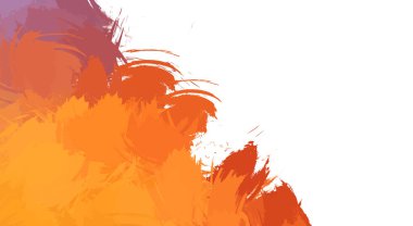 Taranmış Boyalı Soyut Arkaplan. Vahşi kaotik fırça darbeleri. Boya darbeleri. 2D İllüstrasyon. Fırça darbeli resim. 