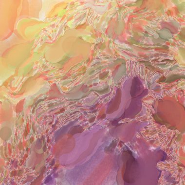 El yapımı sürreal soyut desenli suluboya. Modern sanatsal resim. 2D çizim. Arkaplan boyası karışımı. Yaratıcı duvar sanatı. Çağdaş sanat.