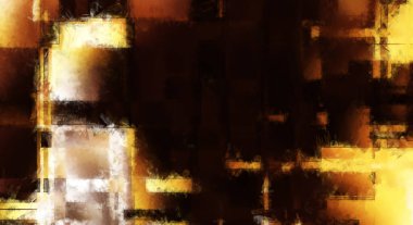 Modern sanat. Renkli çağdaş sanat eserleri. Renkli boya darbeleri. Soyut arkaplanda fırça darbeleri. Fırça boyası. Eşsiz duvar sanatı.