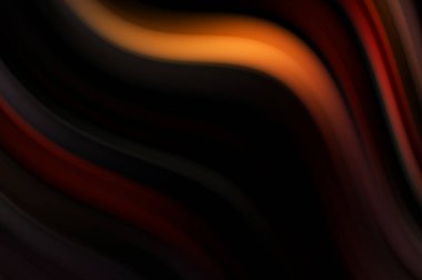 Siyah arka planda renkli düz çizgiler. Sıvı ve sıvı renkli dalgalar karanlıkta akıyor. Duvar kağıdı, afiş, arkaplan, kart, kitap, kapak, poster, afiş, broşür