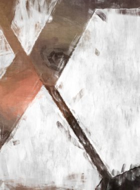 Soyut arkaplanda pürüzlü fırça darbeleri. Fırça boyası. Renkli boya darbeleri. Eşsiz duvar sanatı. Tuvaldeki modern sanat. Renkli çağdaş sanat eserleri. 