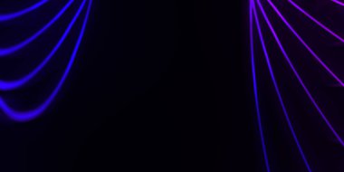 Işık dalgalarının neon renkli soyut tasarımı. Dijital arka plan ve neon ışığı parlama efekti. Parlak ışınlar duvar kağıdı.