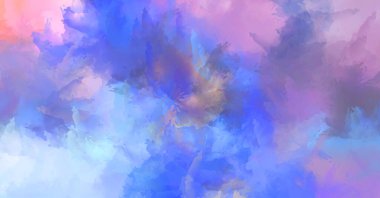 Sanatsal soyut arkaplan. Doku boyalı duvar kağıdı. Boya darbeleriyle yaratıcı bir illüstrasyon. Fırça desenli resim.