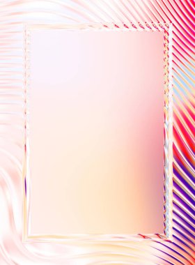 Soyut çerçeveli arkaplan. Renkli, canlı, dalgalı bir duvar kağıdı. Merkezi çerçeveli yaratıcı grafik 2d çizim. Dinamik şekilli modaya uygun sıvı örtüsü.