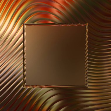 Soyut çerçeveli arkaplan. Renkli, canlı, dalgalı bir duvar kağıdı. Merkezi çerçeveli yaratıcı grafik 2d çizim. Dinamik şekilli modaya uygun sıvı örtüsü.