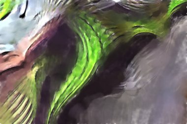 Modern sanat. Renkli çağdaş sanat eserleri. Renkli boya darbeleri. Soyut arkaplanda fırça darbeleri. fırça boyası.