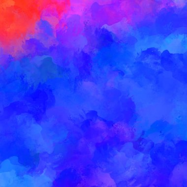 Duvar sanatı Eşsiz ve yaratıcı illüstrasyon. Fırça darbesi ile boyanmış. Renkli fırça darbelerinin soyut arkaplanı. Fırçalanmış canlı duvar kâğıdı. Boyalı sanatsal yaratım.