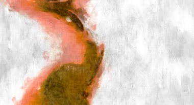 Soyut arkaplanda pürüzlü fırça darbeleri. Fırça boyası. Renkli boya darbeleri. Eşsiz duvar sanatı. Tuvaldeki modern sanat. Renkli çağdaş sanat eserleri. 