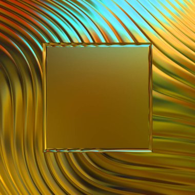 Soyut çerçeveli arkaplan. Renkli, canlı, dalgalı bir duvar kağıdı. Merkezi çerçeveli yaratıcı grafik 2d çizim. Dinamik şekilli modaya uygun sıvı örtüsü.