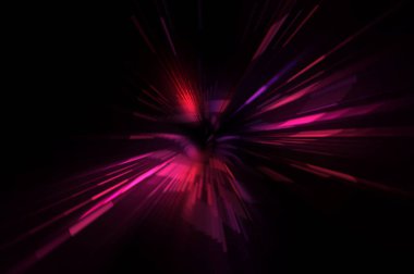 Fütürist mercek patlaması. Parlayan parçacıkları ve çizgileri olan ışık patlaması yıldızı. Güzel soyut ışın arkaplanı.