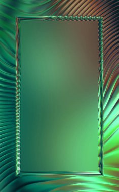 Soyut çerçeveli arkaplan. Renkli, canlı, dalgalı bir duvar kağıdı. Merkezi çerçeveli yaratıcı grafik 2d çizim. Dinamik şekilli modaya uygun sıvı örtüsü.