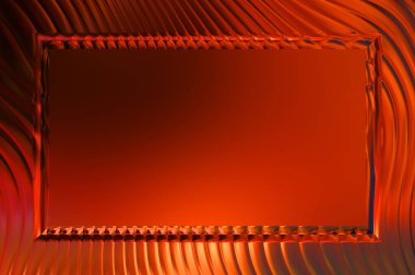 Soyut çerçeveli arkaplan. Renkli, canlı, dalgalı bir duvar kağıdı. Merkezi çerçeveli yaratıcı grafik 2d çizim. Dinamik şekilli modaya uygun sıvı örtüsü.