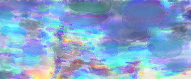 Çağdaş sanat. El yapımı resim. Modern sanat eserleri. Yüzeyde suluboya fırça darbeleriyle resim yapmak. 2D çizim. Sanatsal arkaplan resmi. Tablo üzerinde soyut resim. Renkli doku.