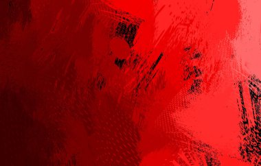 Vahşi fırça darbeleriyle yaratıcı soyut resim. Artistik fırça darbeleriyle donatılmış. Renkli ve canlı bir tasvir. Boyalı sanat.