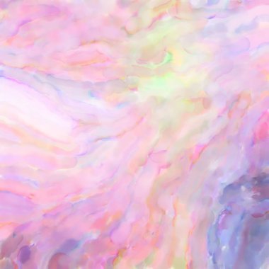 Pastel renklerde suluboya resim. Poster, duvar sanatı, afiş, kart, kitap kapağı ya da ambalaj için rahatlatıcı kompozisyonun yumuşak renkli çizimi. Modern fırça darbeleri resim.